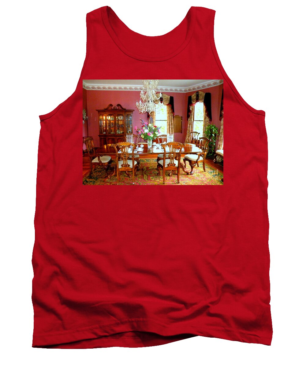 Bed And Breakfast Dining Room Tank Top featuring the photograph Victorian Dining by Kathy White