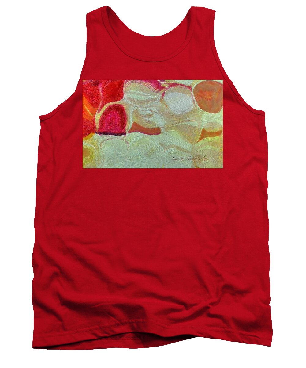 Abstract Tank Top featuring the painting Emotion #1 by Lelia DeMello