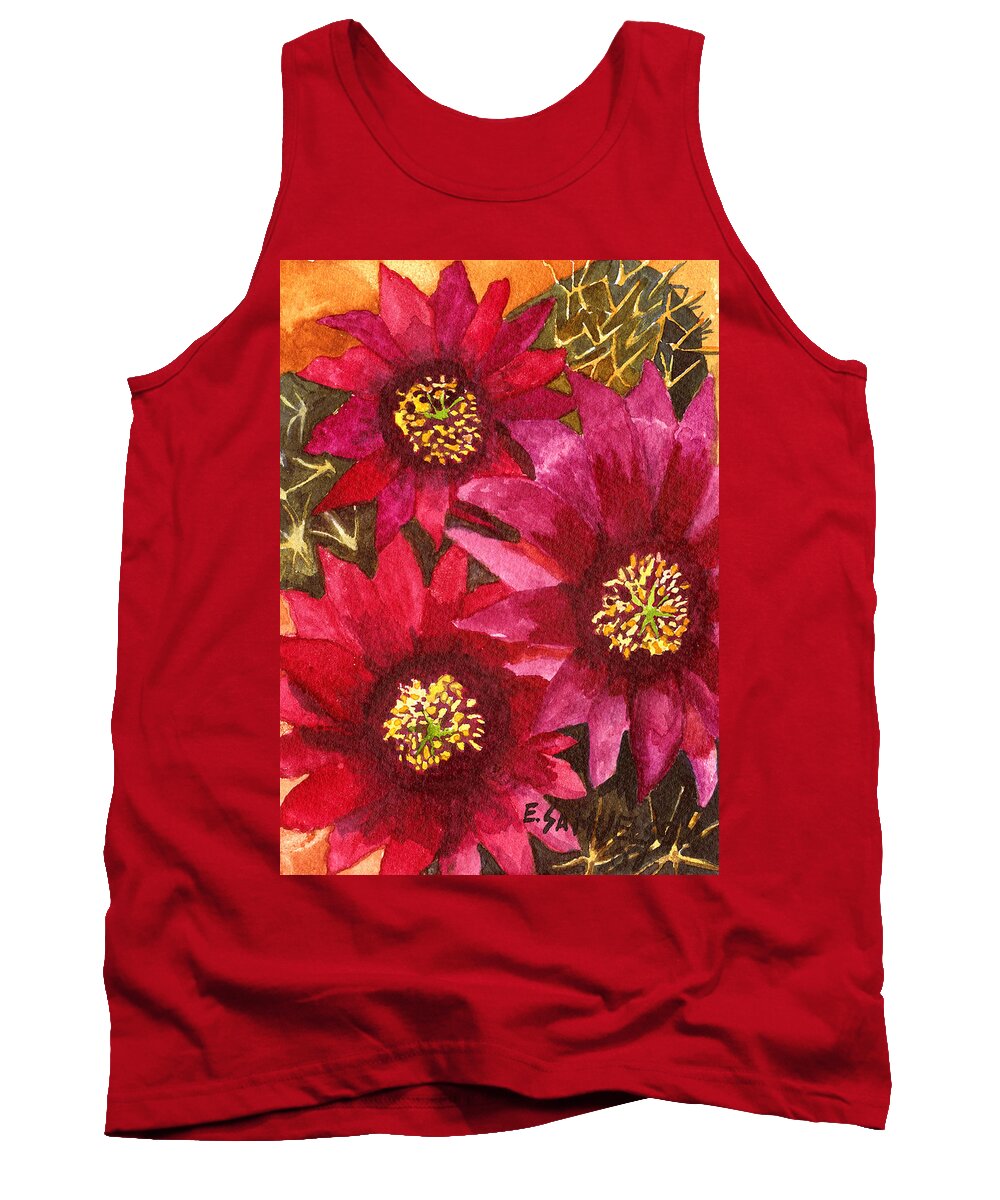 Cactus Tank Top featuring the painting Fendlers Hedgehog #1 by Eric Samuelson