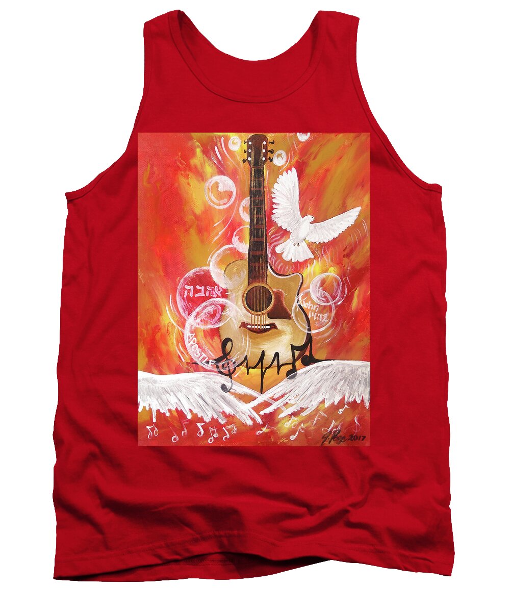 Jennifer Page Tank Top featuring the painting I can Hear the Sound #2 by Jennifer Page