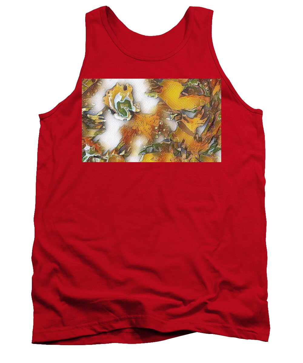 Carte D'or Tank Top featuring the drawing Carte d'or by Brenae Cochran