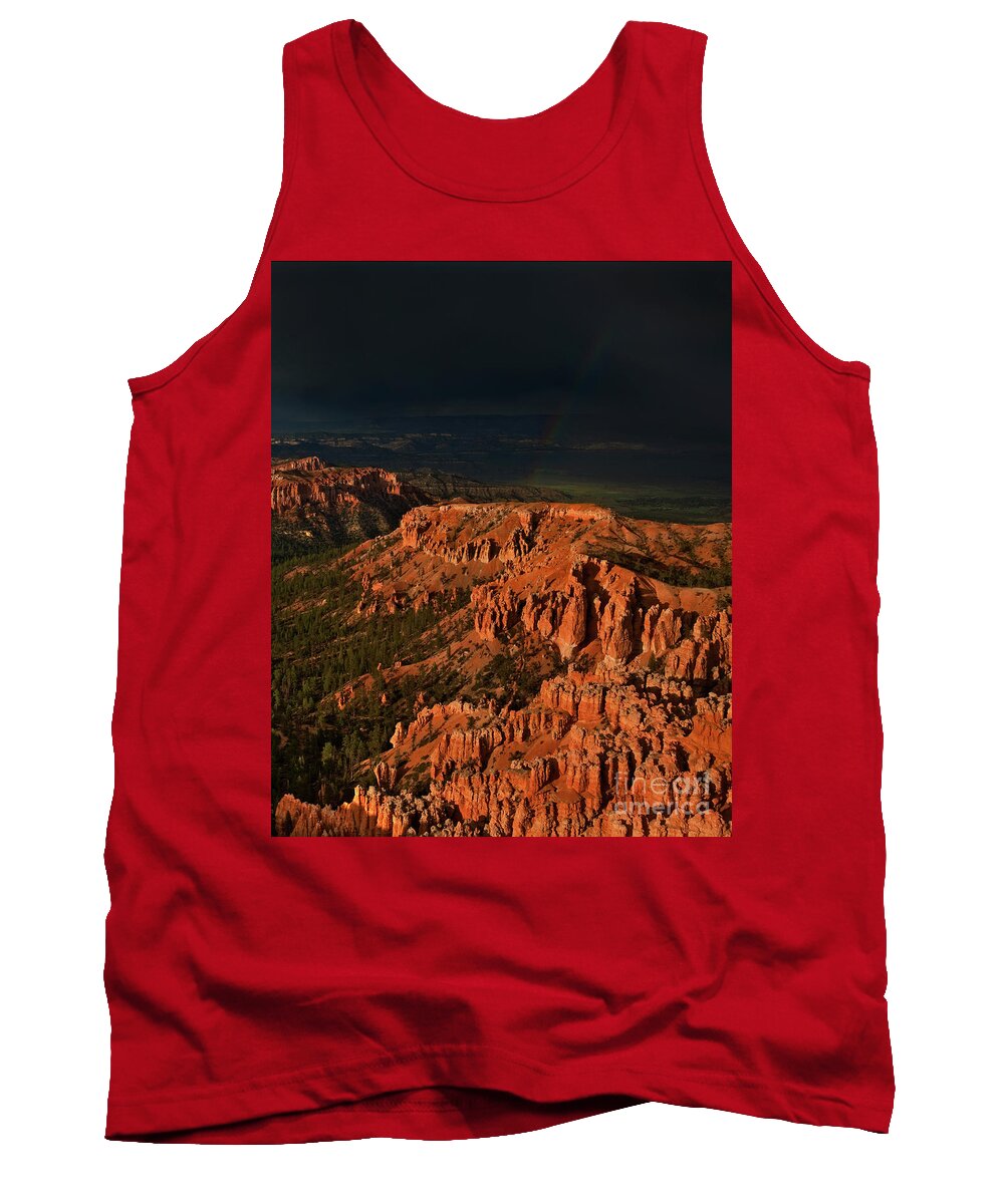 Dave Welling Tank Top featuring the photograph Rainbow And Thunderstorm Bryce Canyon National Park Utah #1 by Dave Welling