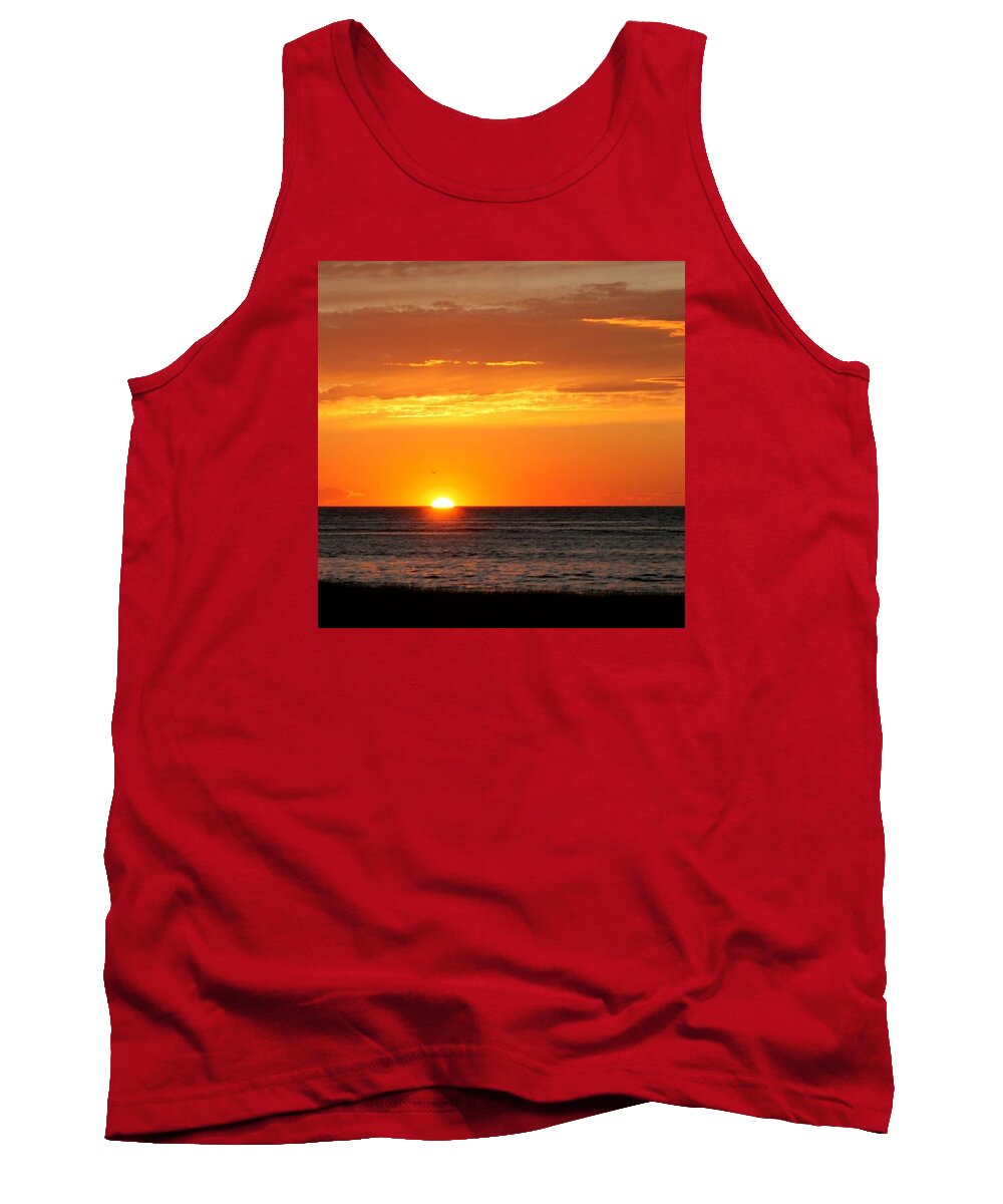 Sunset Tank Top featuring the photograph Rock Harbor Twilight #2 by Justin Connor