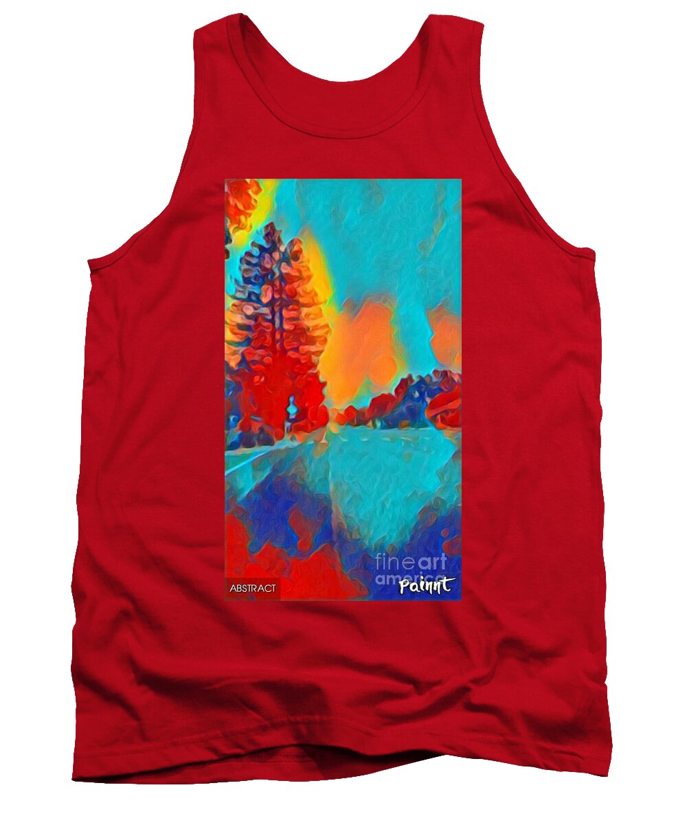 Abstract Tank Top featuring the mixed media Sunrise #1 by Steven Wills