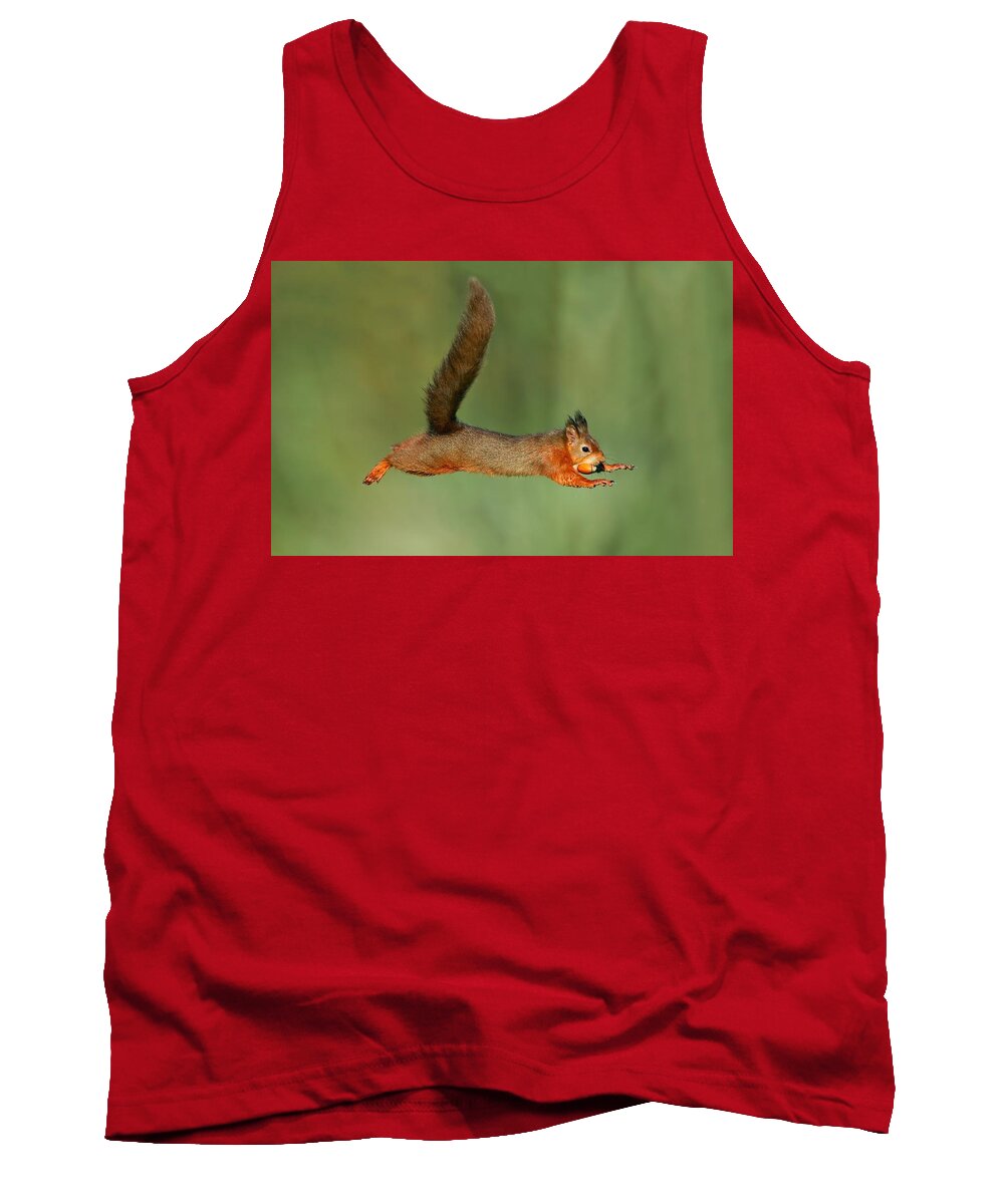 Squirrel Tank Top featuring the digital art Squirrel #15 by Super Lovely