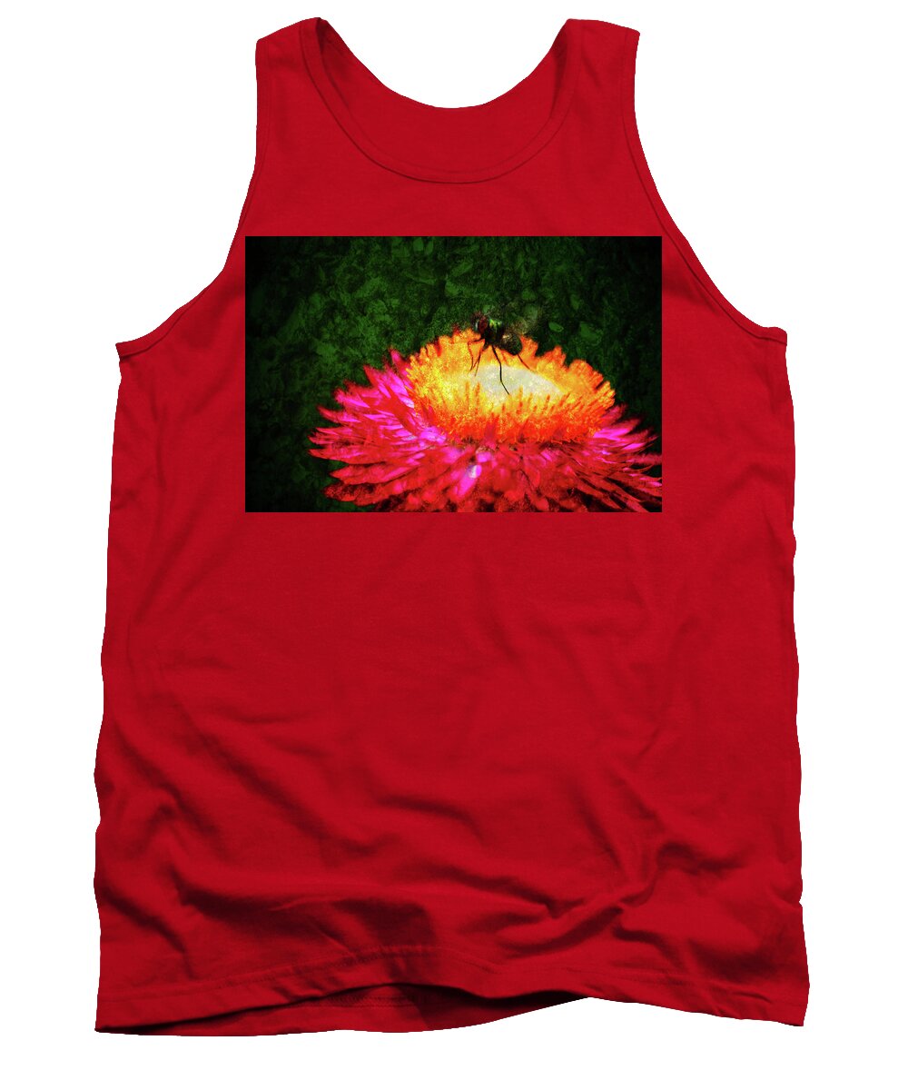 Texture Tank Top featuring the photograph Texture Flowers #18 by Prince Andre Faubert