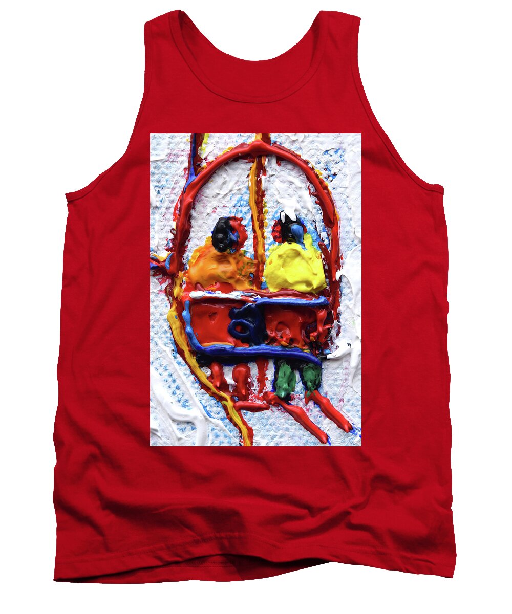 Stuben Tank Top featuring the painting 2 On a Chair. by Pete Caswell