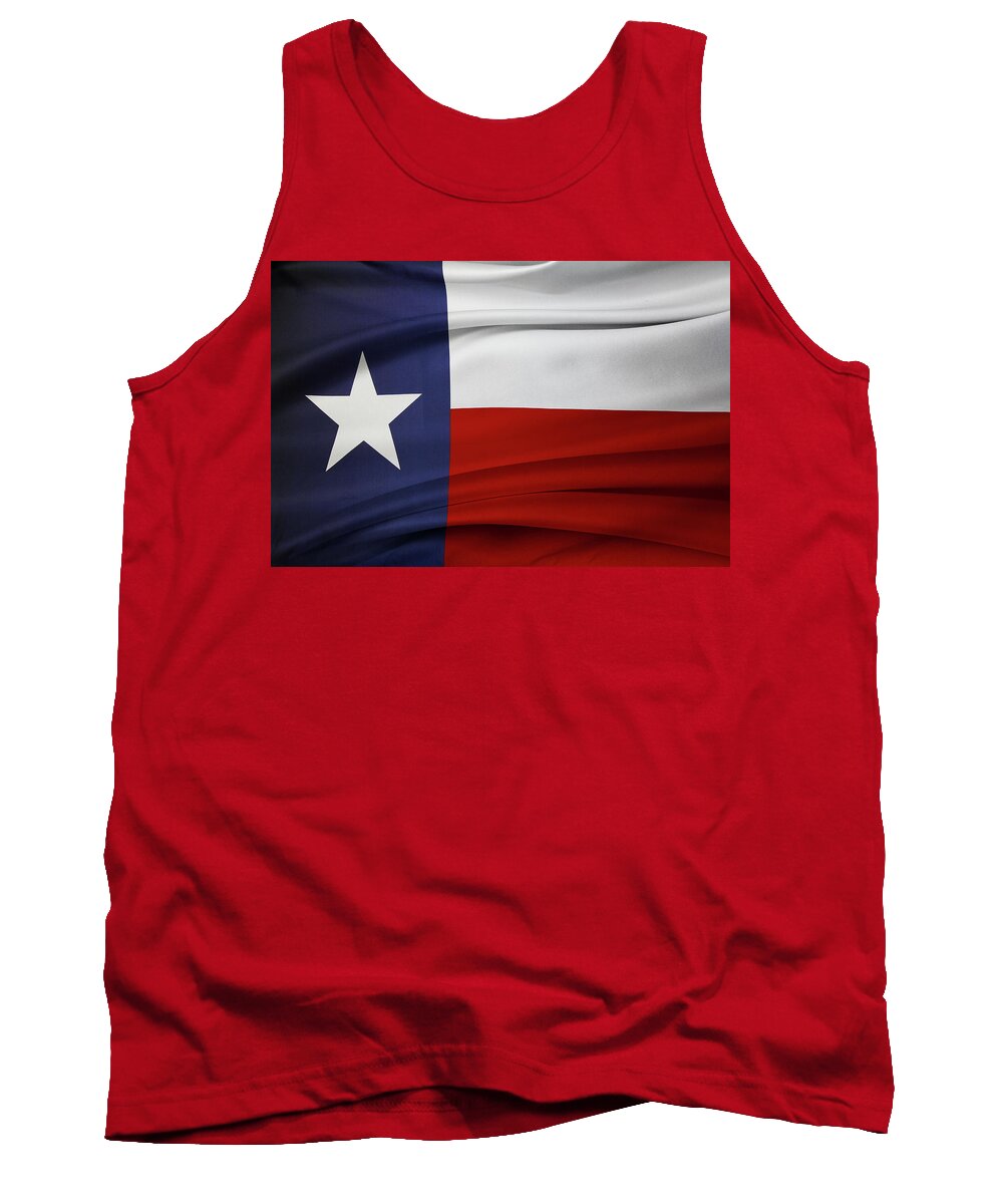 Flag Tank Top featuring the photograph Texas flag #3 by Les Cunliffe