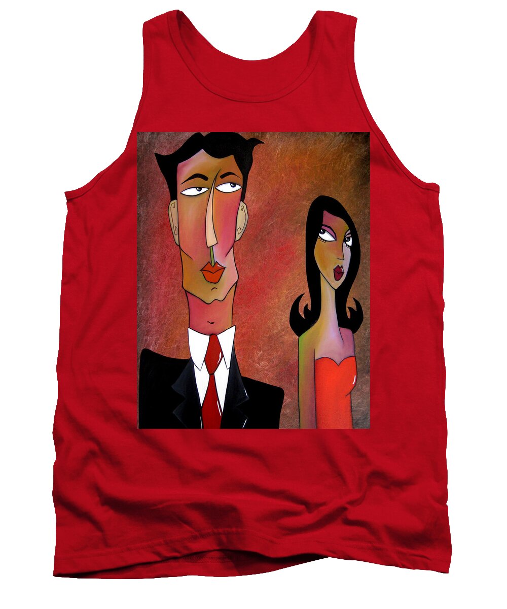 Fidostudio Tank Top featuring the painting A Matter Of Time by Tom Fedro