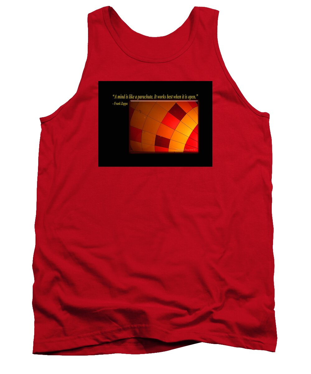 Inspirations Tank Top featuring the photograph A Mind is Like a Parachute by Tamara Kulish