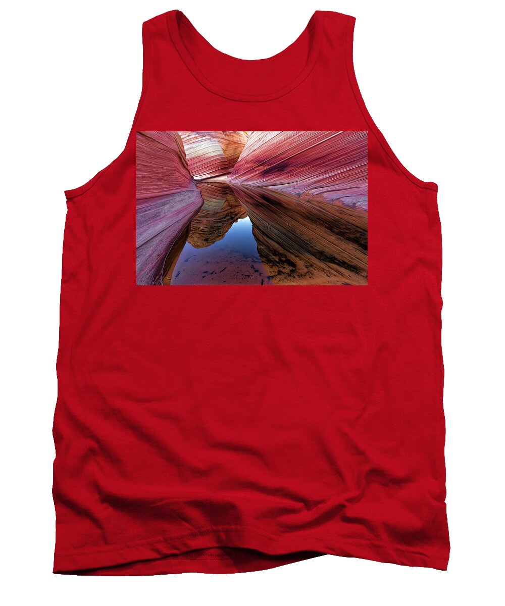 The Wave Tank Top featuring the photograph A Moment to Reflect by Jonathan Davison