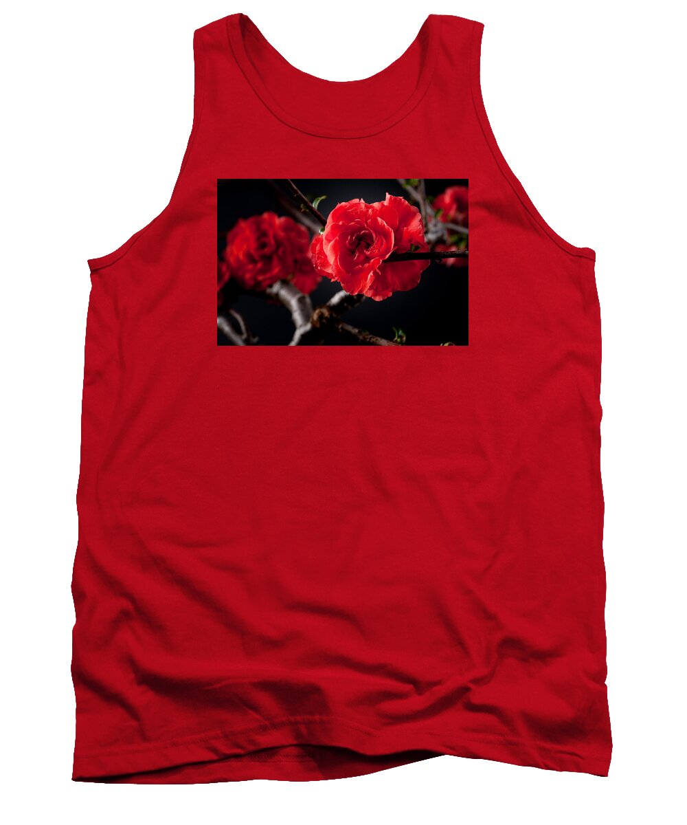 Red Tank Top featuring the photograph A Red Flower by Catherine Lau