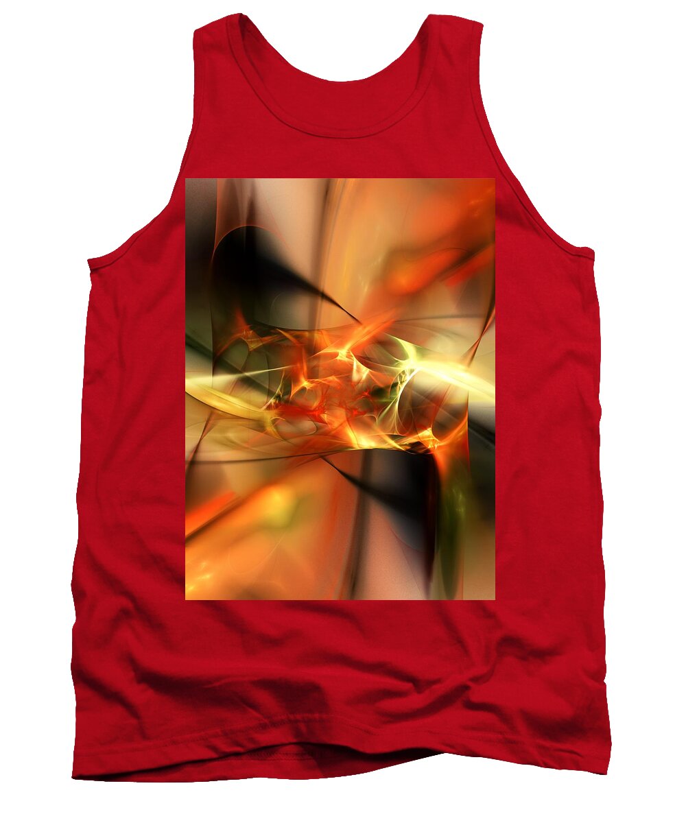 Digital Painting Tank Top featuring the digital art Abstract 060110A by David Lane