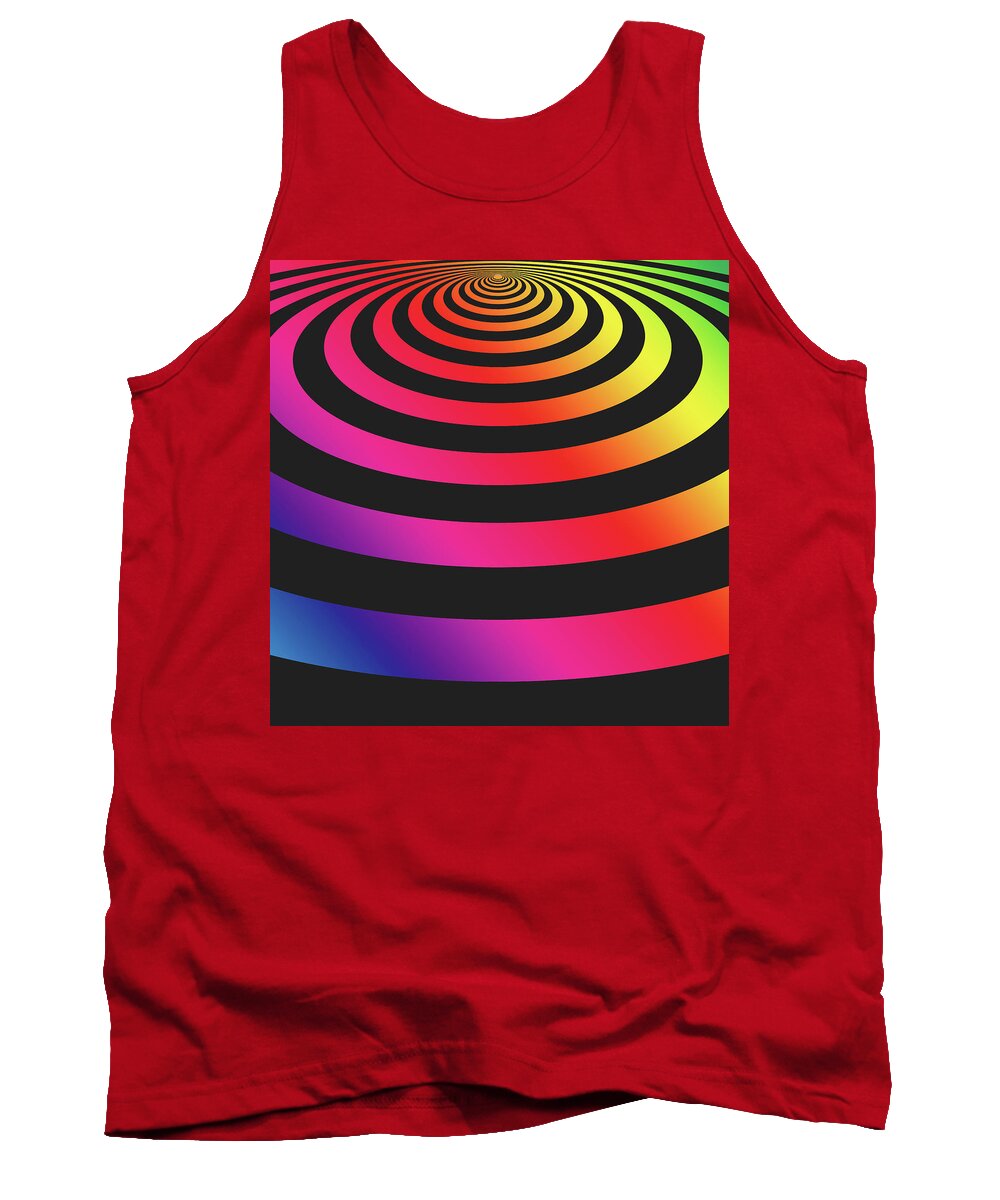 Abstract Tank Top featuring the digital art Abstract Patterns Series IV by Ricky Barnard
