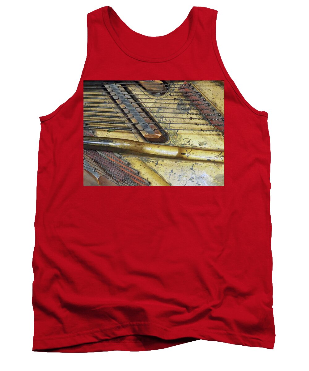 Vintage String Instrument Tank Top featuring the photograph Antique Strings by Ginger Repke
