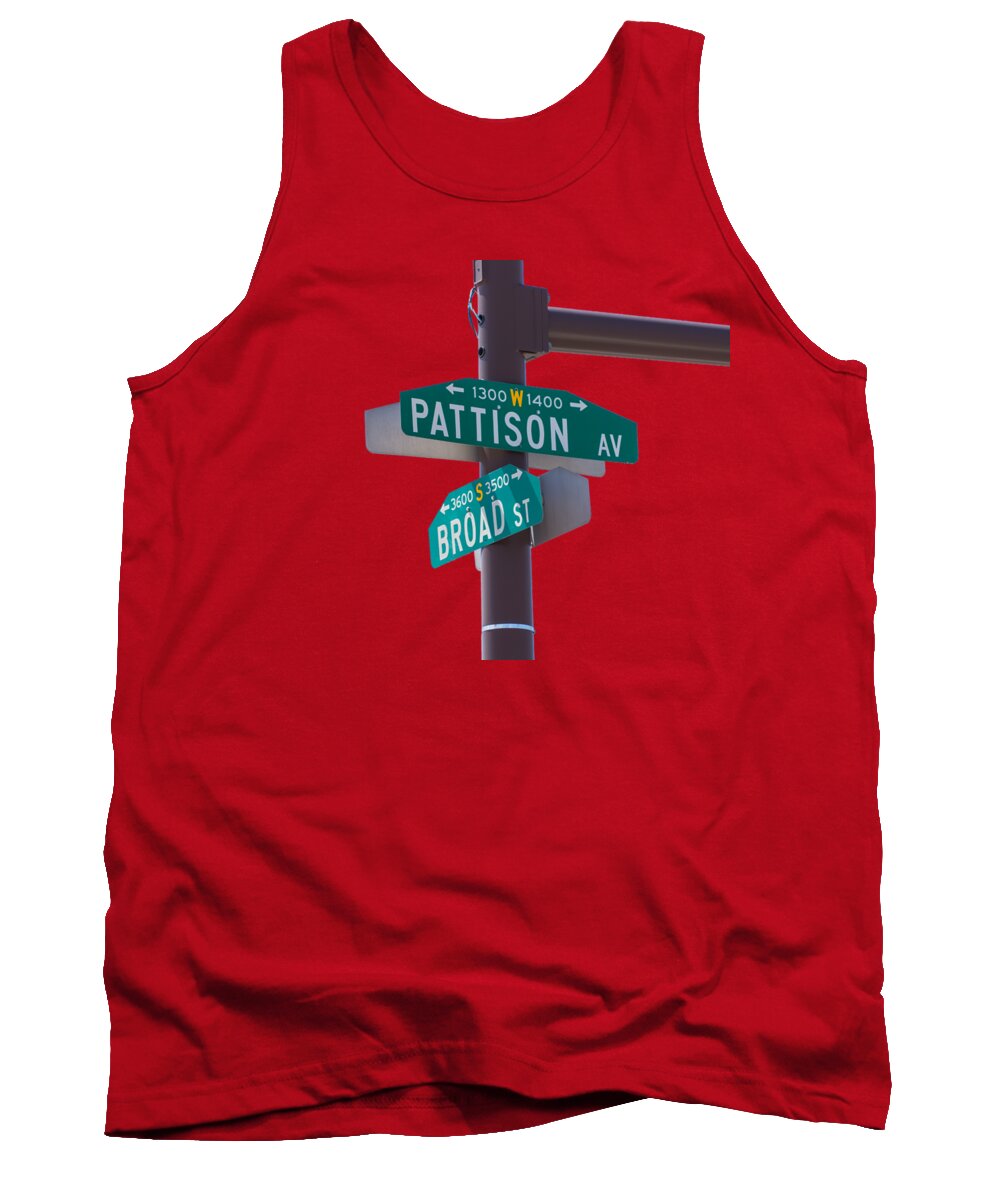 Broad Tank Top featuring the photograph Broad and Pattison Where Philly Sports Happen by Photographic Arts And Design Studio