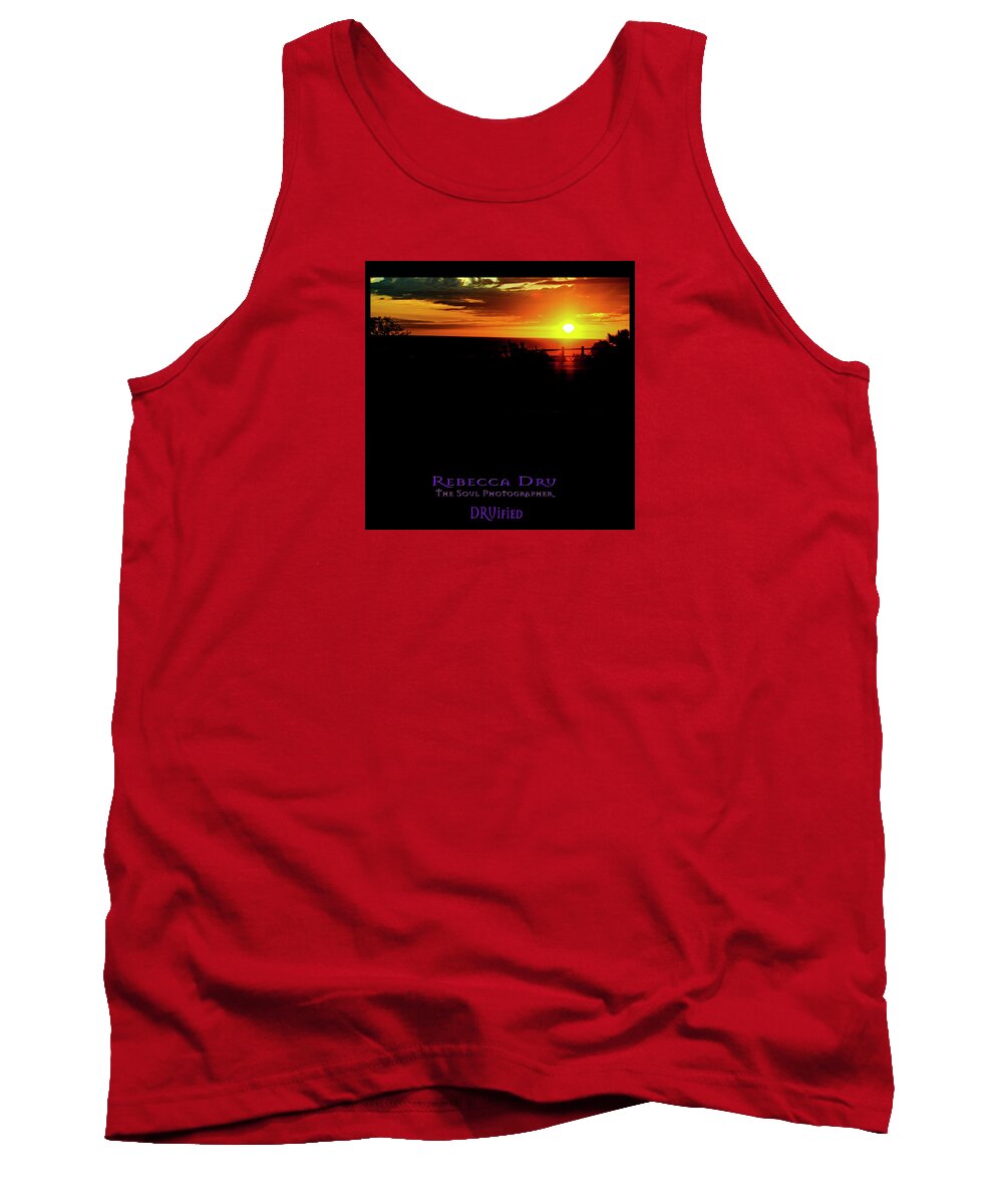 Sunset Tank Top featuring the photograph Fiery Sunset in La Jolla by Rebecca Dru