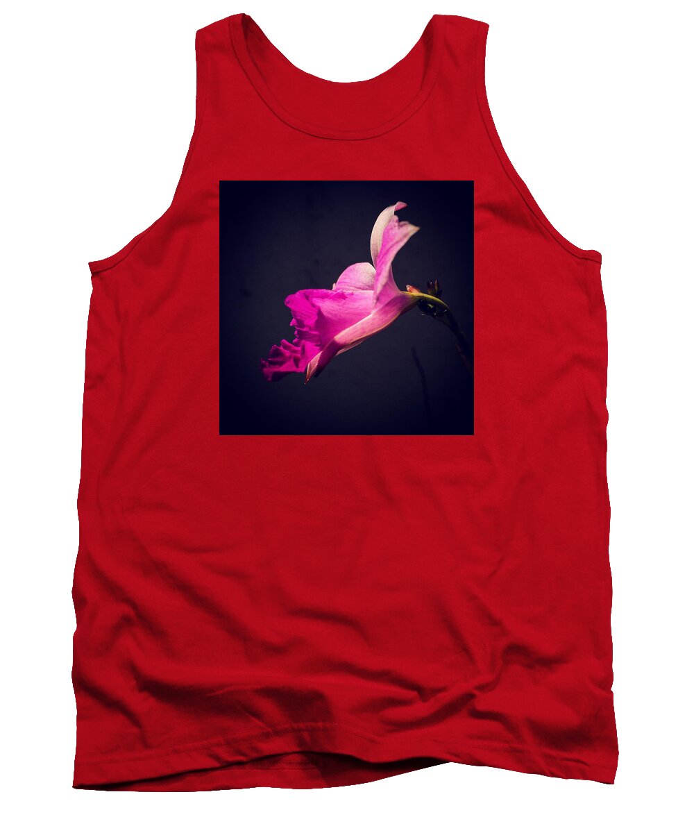 Macro Tank Top featuring the photograph Arundina by Lean P
