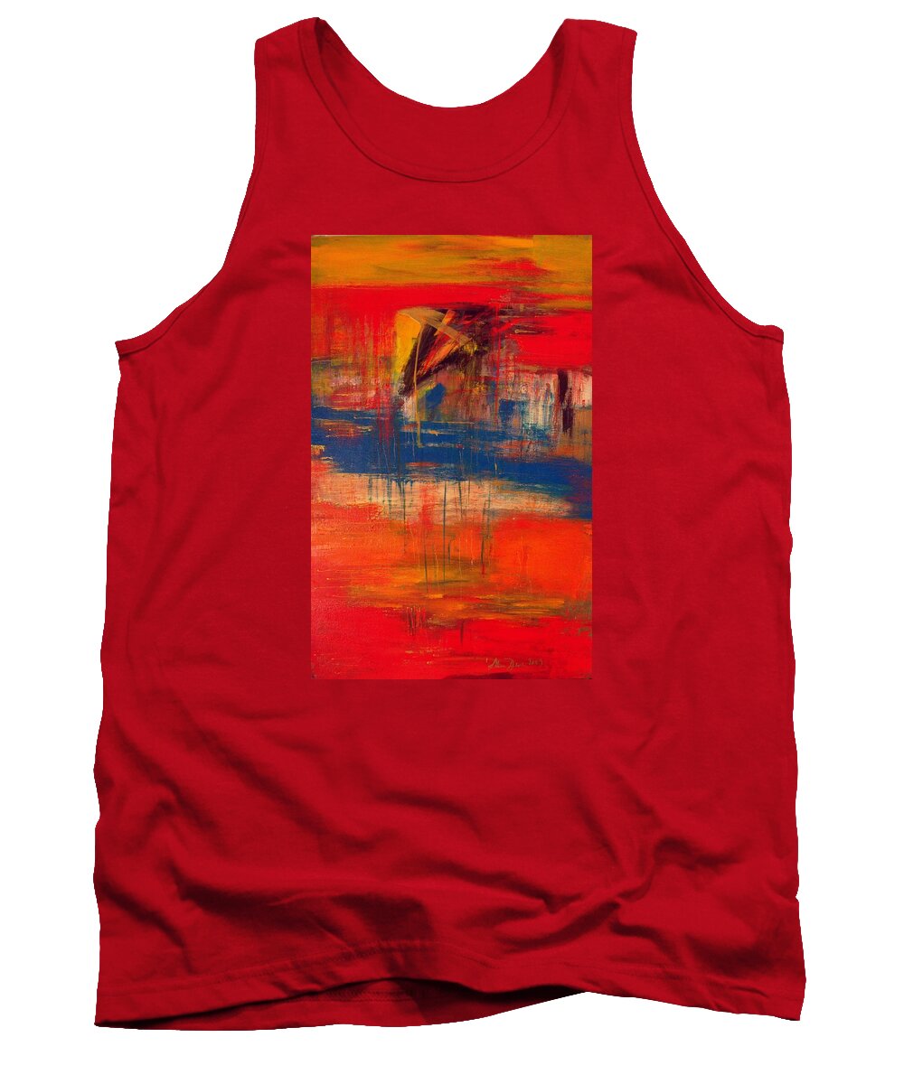  Tank Top featuring the painting AXE by Lilliana Didovic