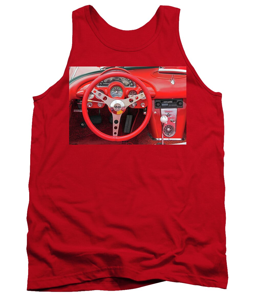 Car Tank Top featuring the photograph Behind the Wheel by Ira Marcus