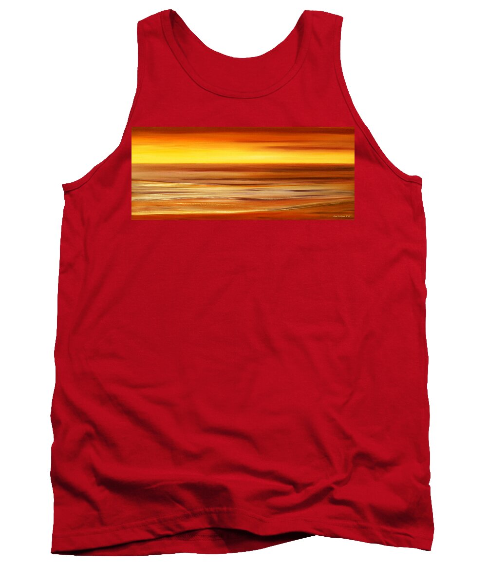 Sunset Paintings Tank Top featuring the painting Brushed 3 by Gina De Gorna