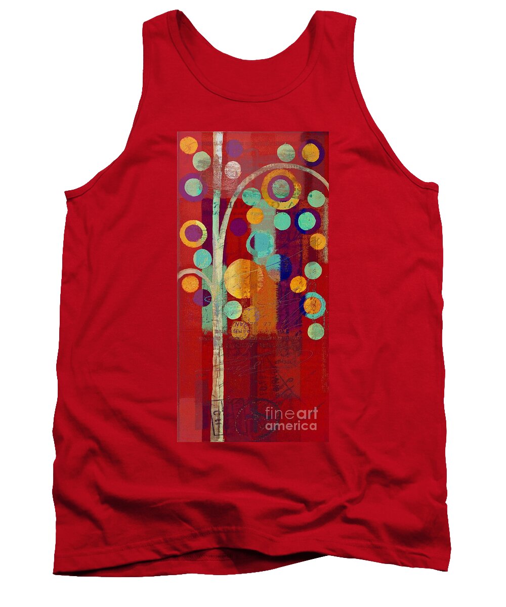 Ubble Tree Tank Top featuring the painting Bubble Tree - 85rc13-j678888 by Variance Collections