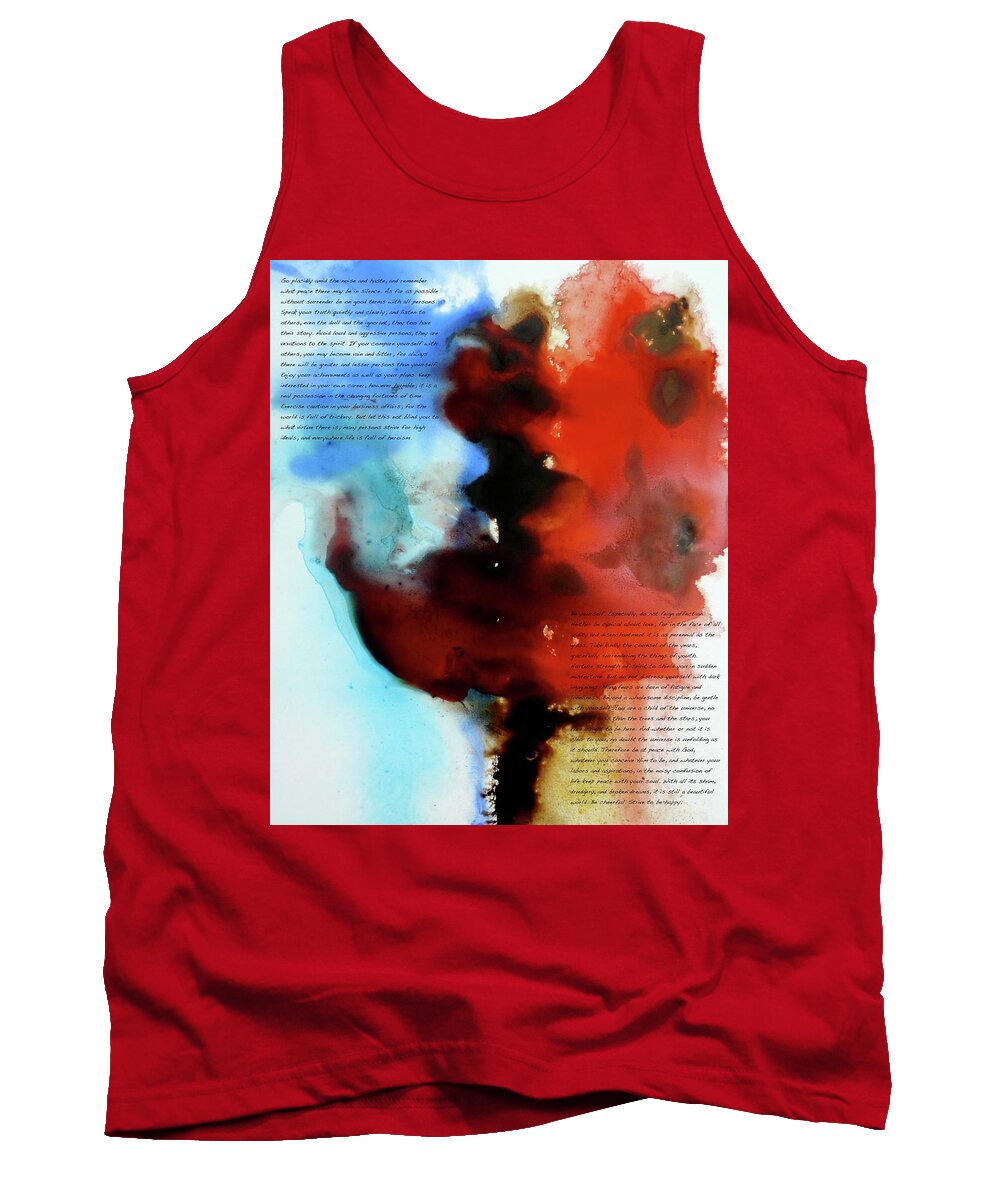 Watercolour Tank Top featuring the painting Budding Romance by Jo Appleby