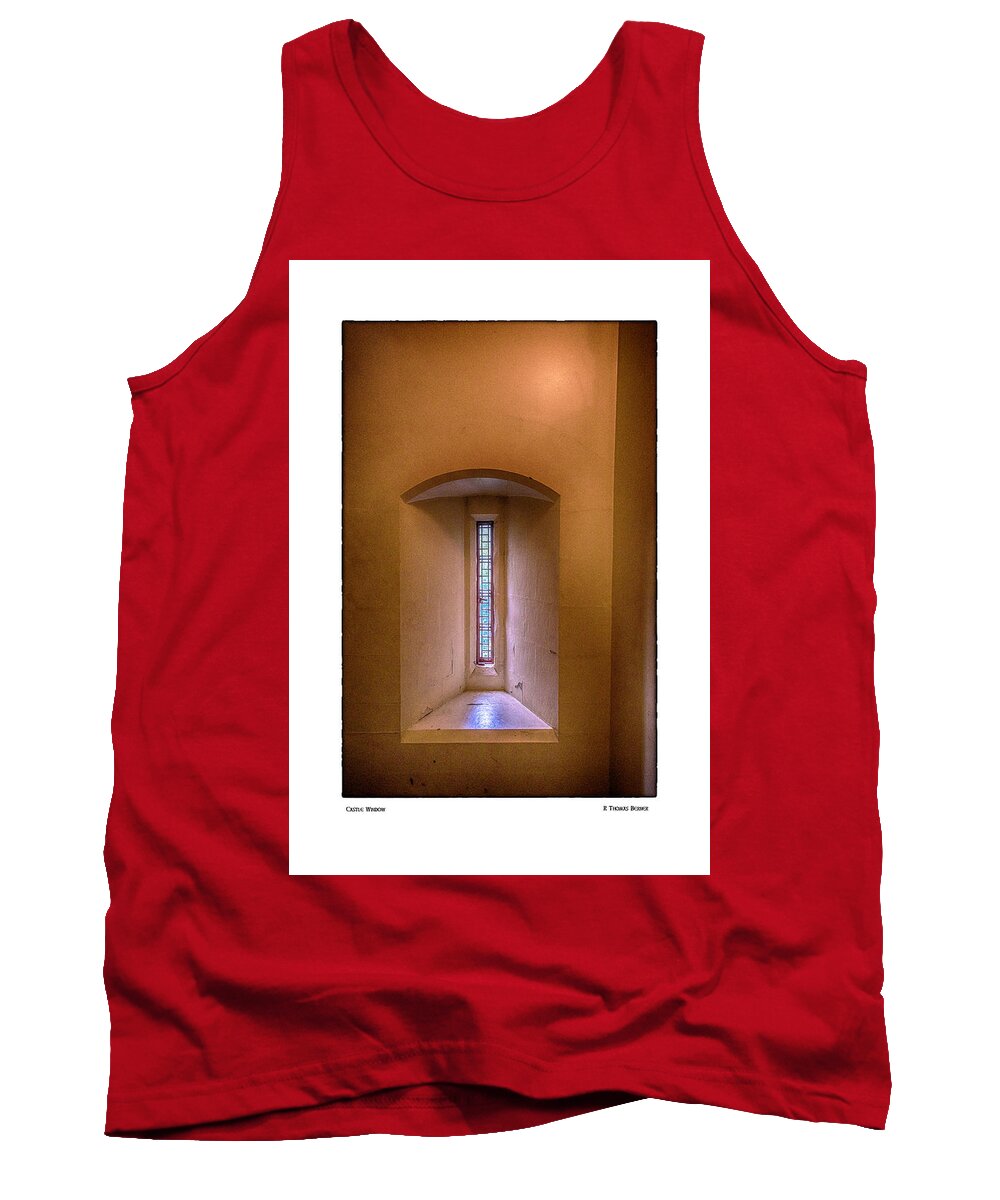 Cardiff Tank Top featuring the photograph Castle Window by R Thomas Berner