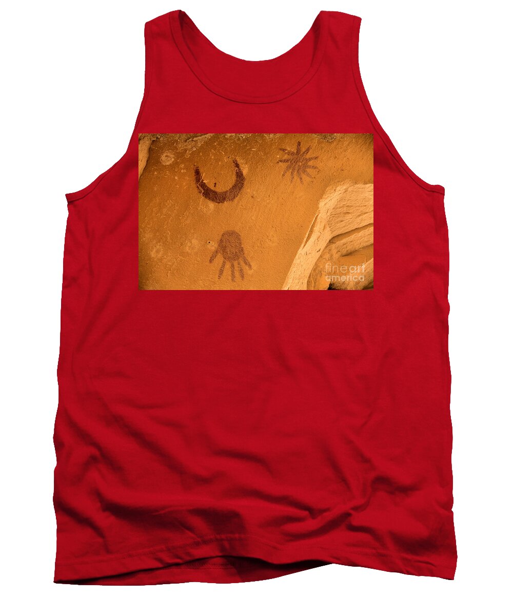 Chaco Tank Top featuring the photograph Chaco Supernova Petroglyph by Adam Jewell