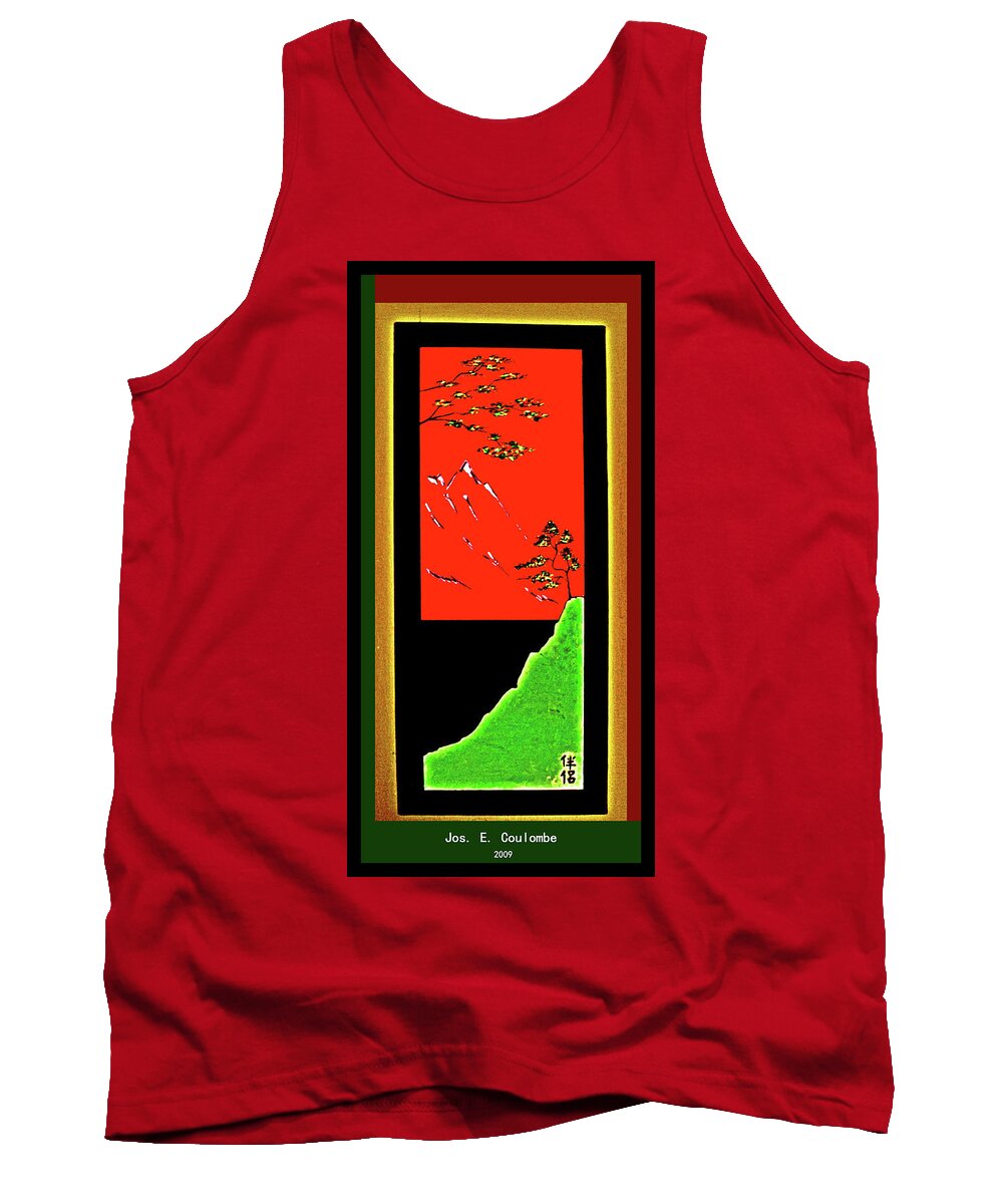 China Tank Top featuring the painting China Island Trees by Joseph Coulombe