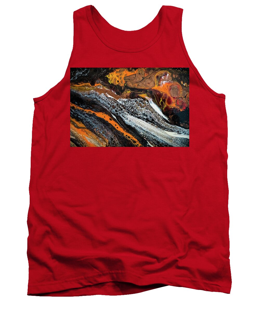 Contemporary Tank Top featuring the painting Chobezzo Abstract series 1 by Lilia S