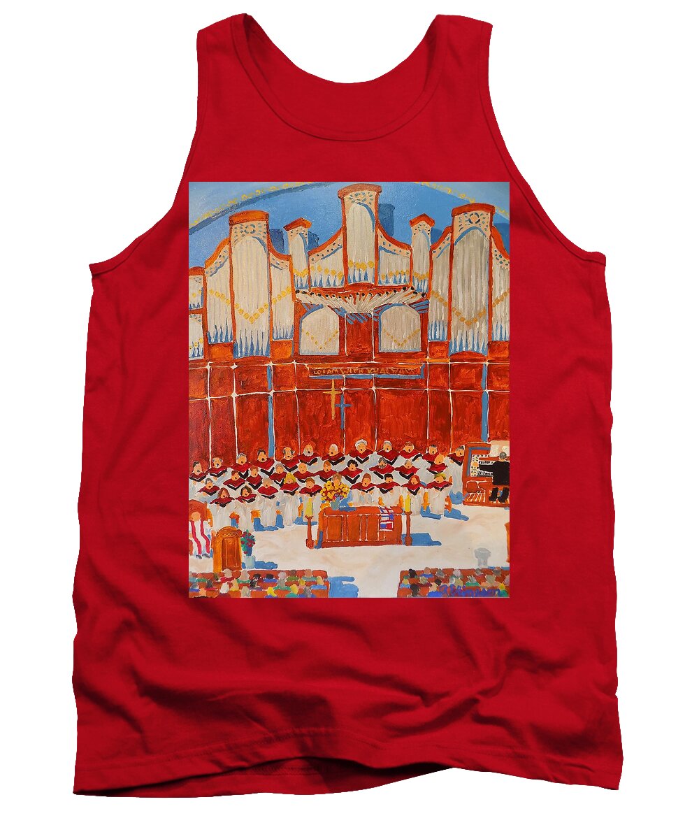 Church Tank Top featuring the painting Choir And Organ by Rodger Ellingson