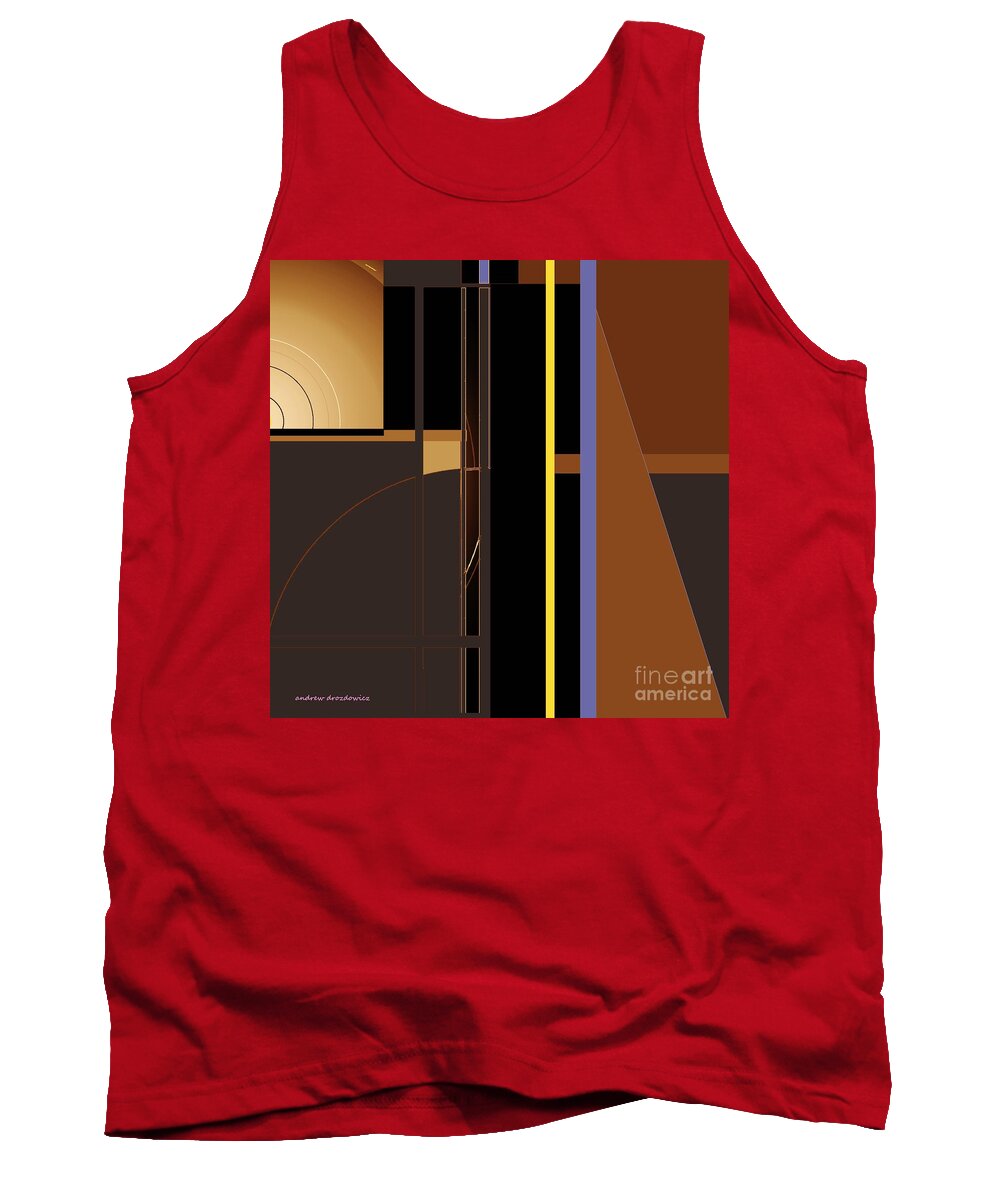 City Tank Top featuring the digital art City Lights 3 by Andrew Drozdowicz