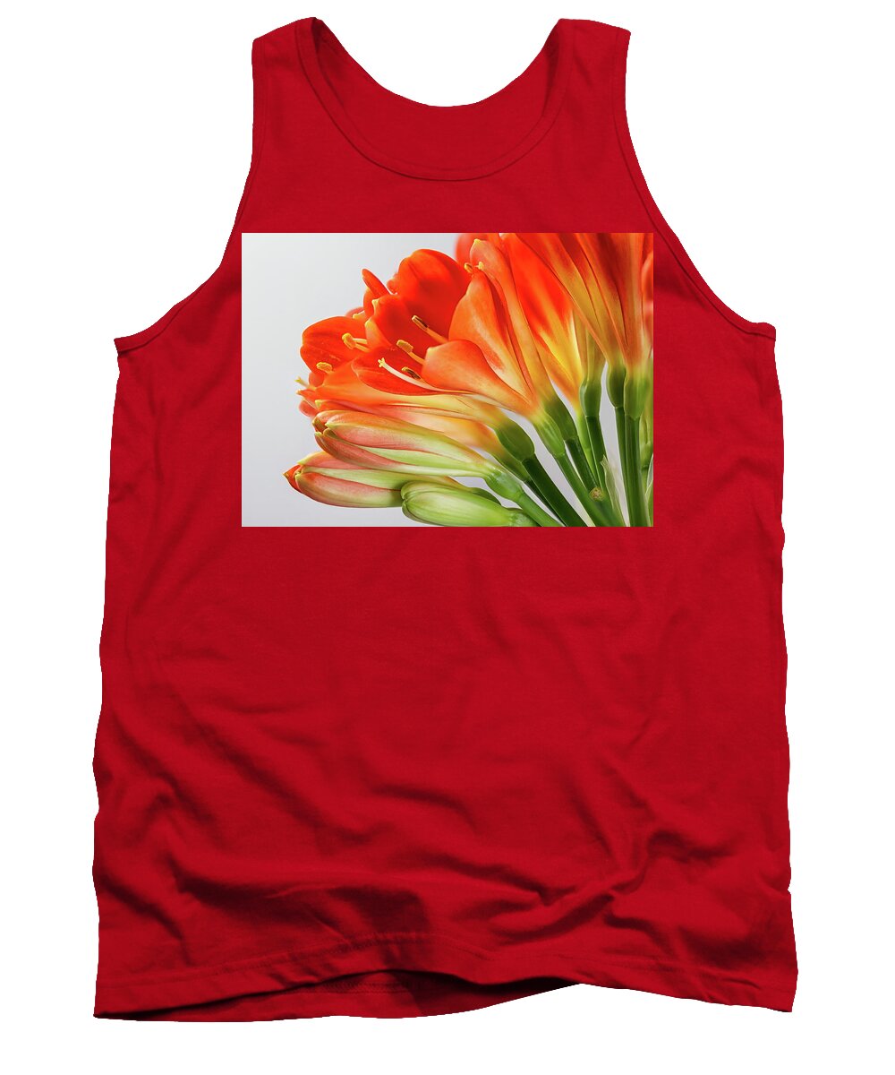 Orange Tank Top featuring the photograph Clivia Miniata 2 by Shirley Mitchell