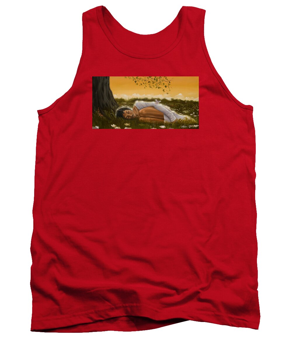 Sleep Tank Top featuring the painting Cocoon by Jerome White