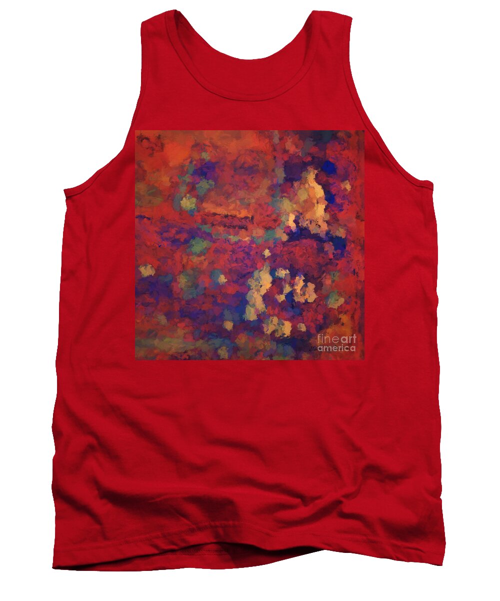 Abstract Tank Top featuring the digital art Color Abstraction XXXV by David Gordon