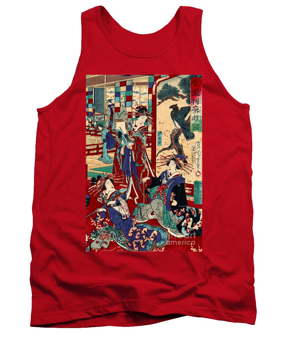 Competing Brothels 1876 Tank Top featuring the photograph Competing Brothels 1876 by Padre Art