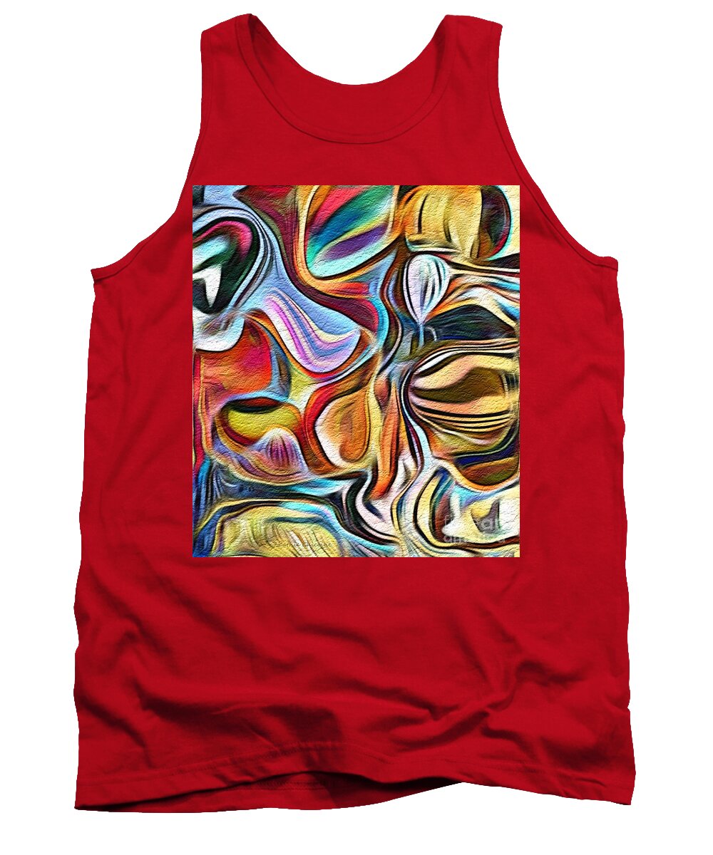 Abstract Tank Top featuring the digital art Conversation Starter by Kathie Chicoine