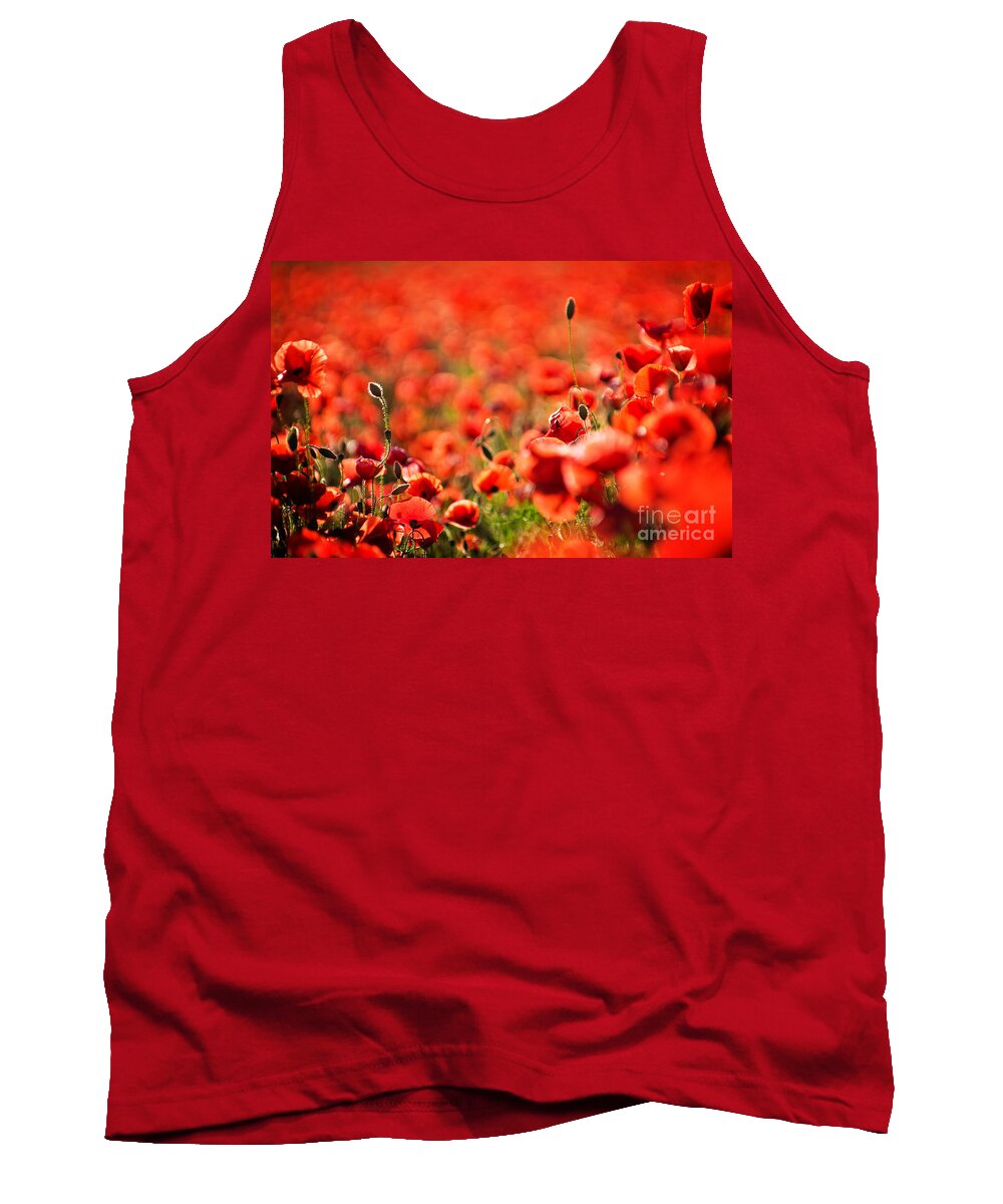 Beautiful Tank Top featuring the photograph Corn Poppies by Meirion Matthias