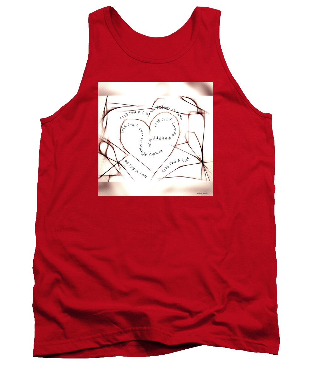 Multiple Myeloma Tank Top featuring the painting Cure Multiple Myeloma by Marian Lonzetta
