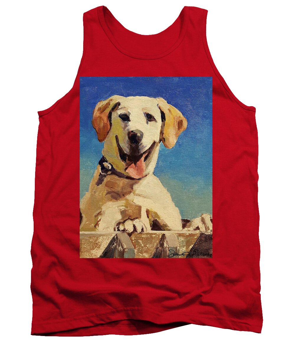  Tank Top featuring the painting Did Someone Say Treat? by Jessica Anne Thomas