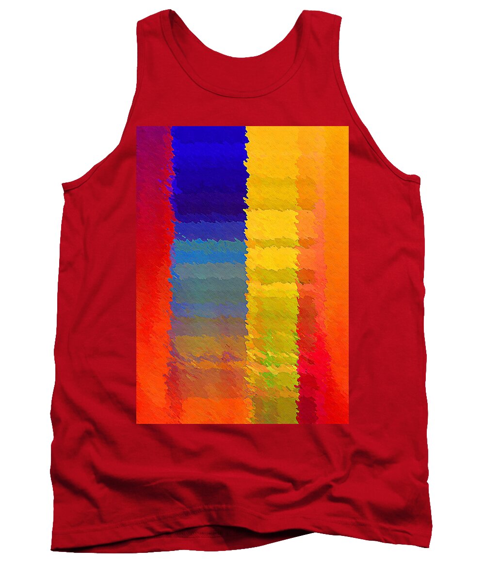 Red Tank Top featuring the digital art D N A by David Manlove