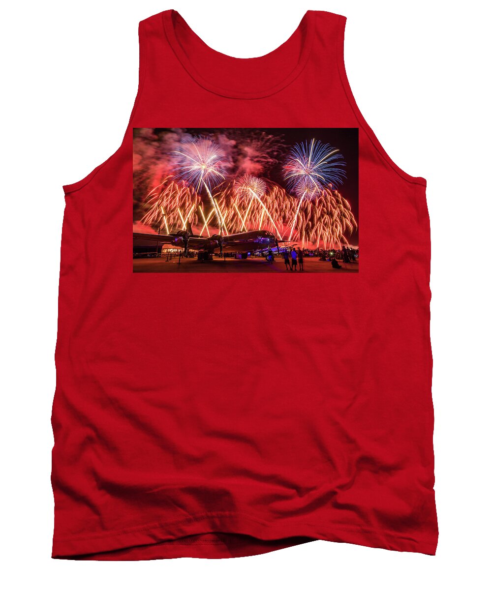 Doc Tank Top featuring the photograph Doc's Fireworks by David Hart
