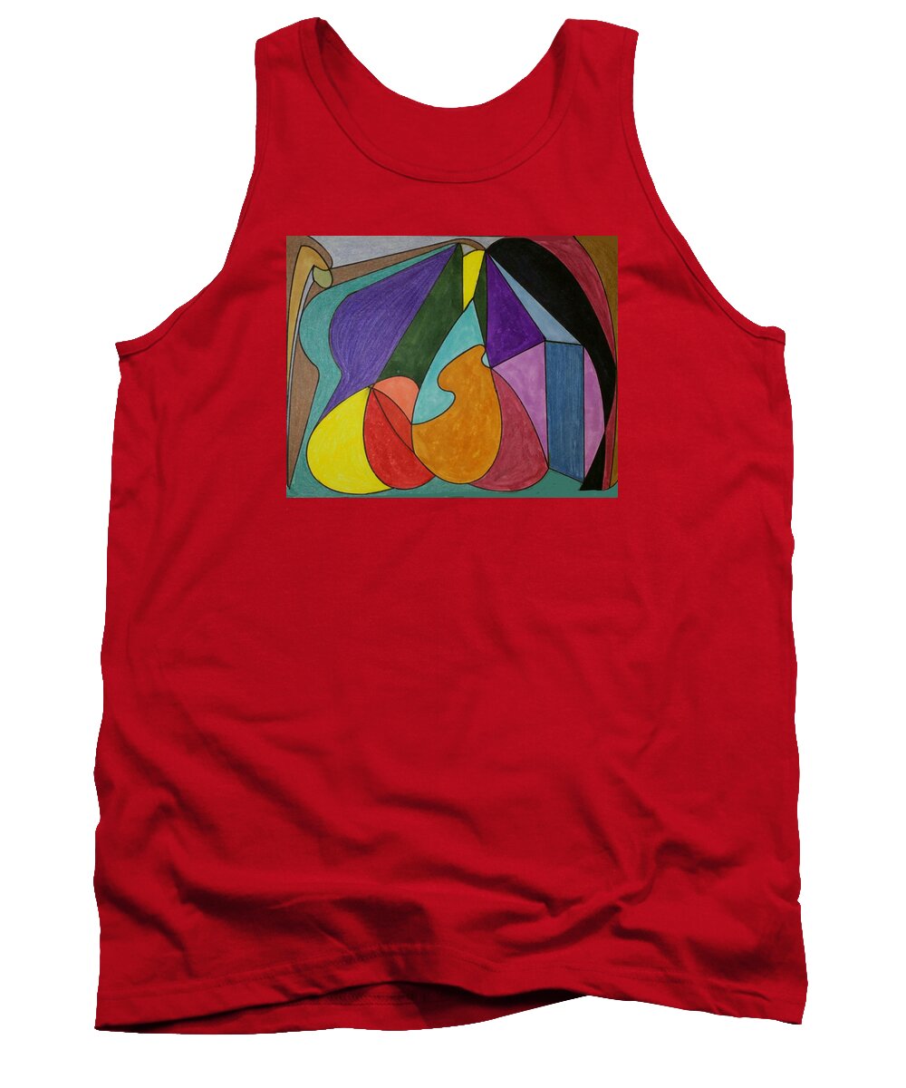 Geometric Art Tank Top featuring the glass art Dream 96 by S S-ray