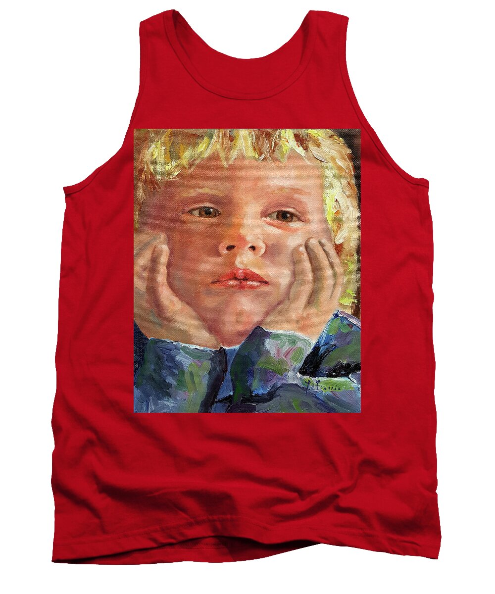 People Tank Top featuring the painting Dreamer by Janet Garcia