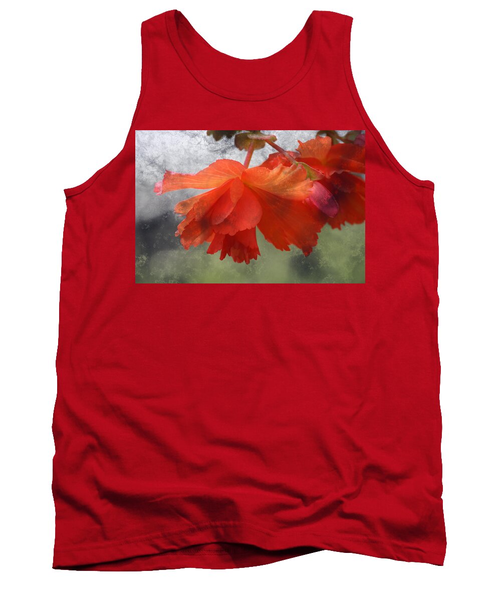 Flower Tank Top featuring the photograph Dreamy Tangerine by Julie Lueders 