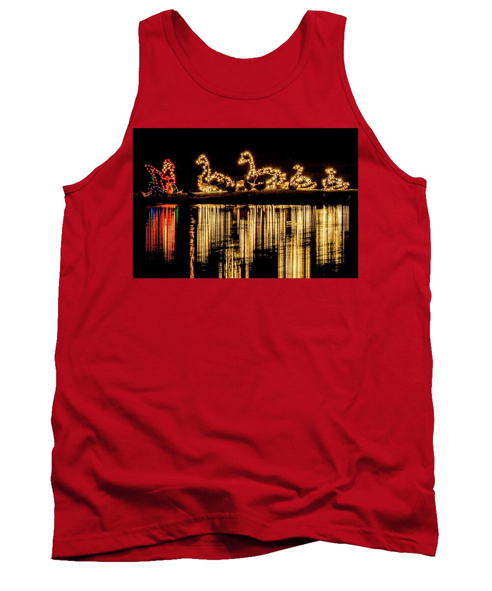 Christmas Tank Top featuring the photograph Duck Pond Christmas by Joe Shrader