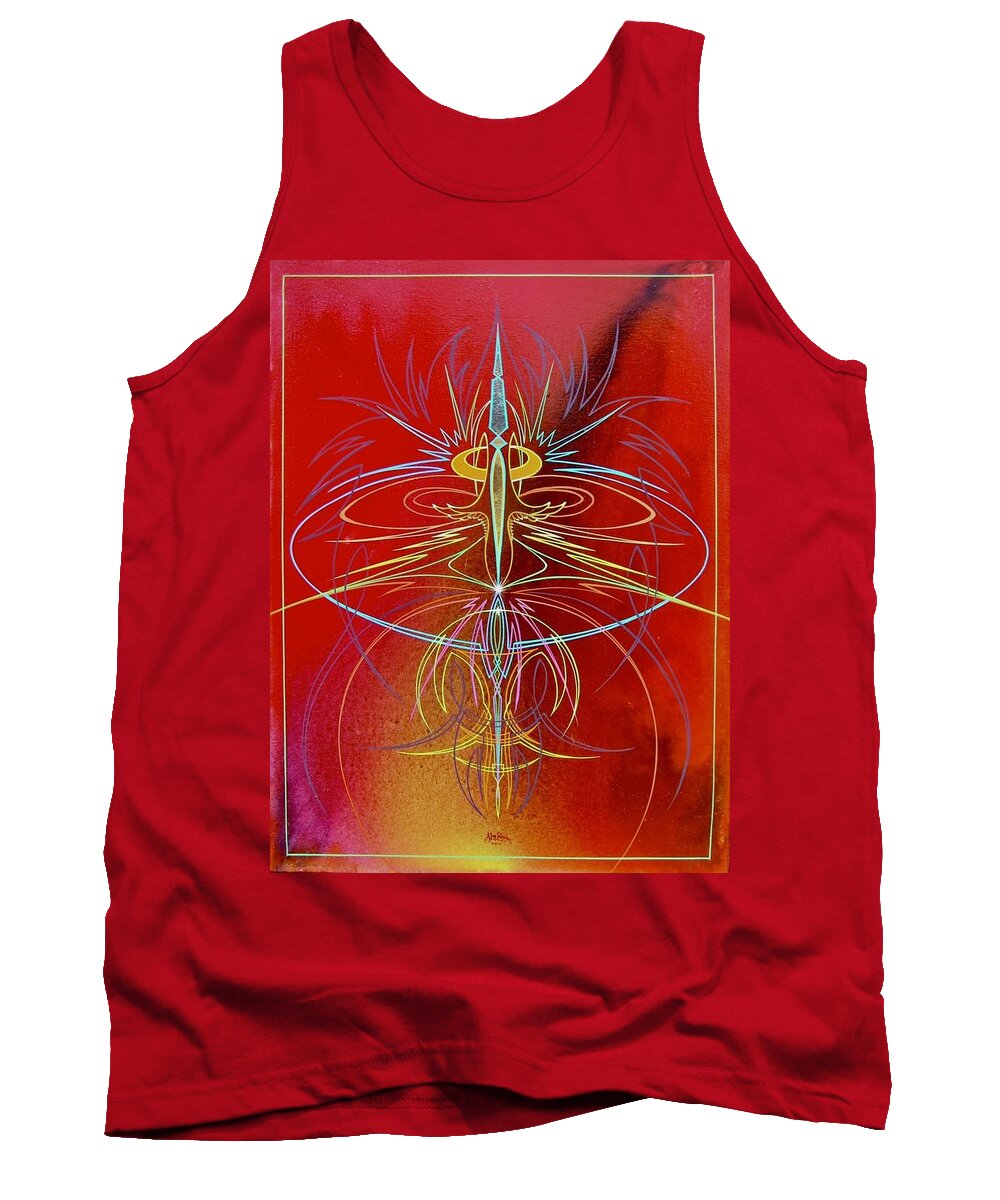 Rich Mullins Tank Top featuring the painting Elijah's Whirl Wind by Alan Johnson