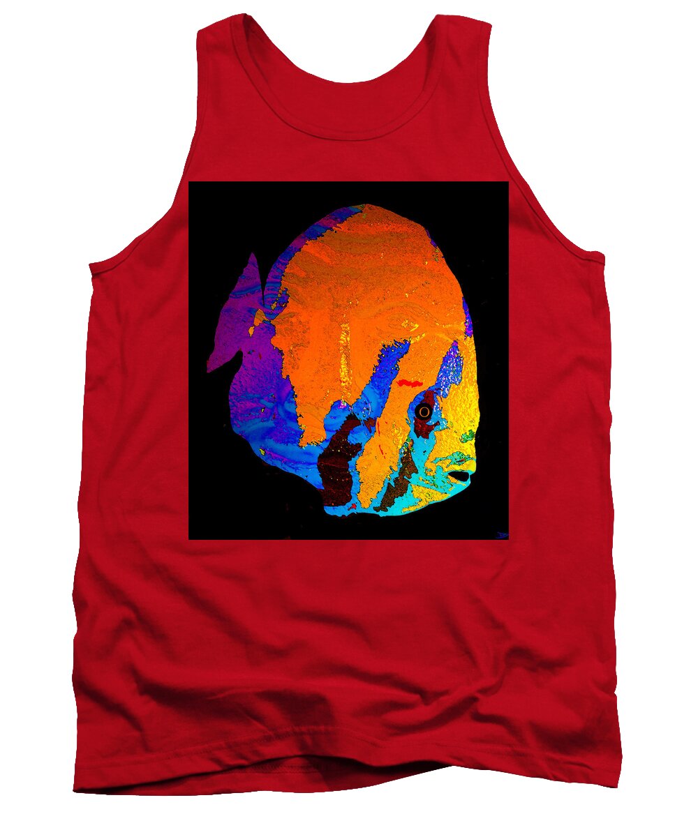 Art Tank Top featuring the painting Facing the fish by David Lee Thompson