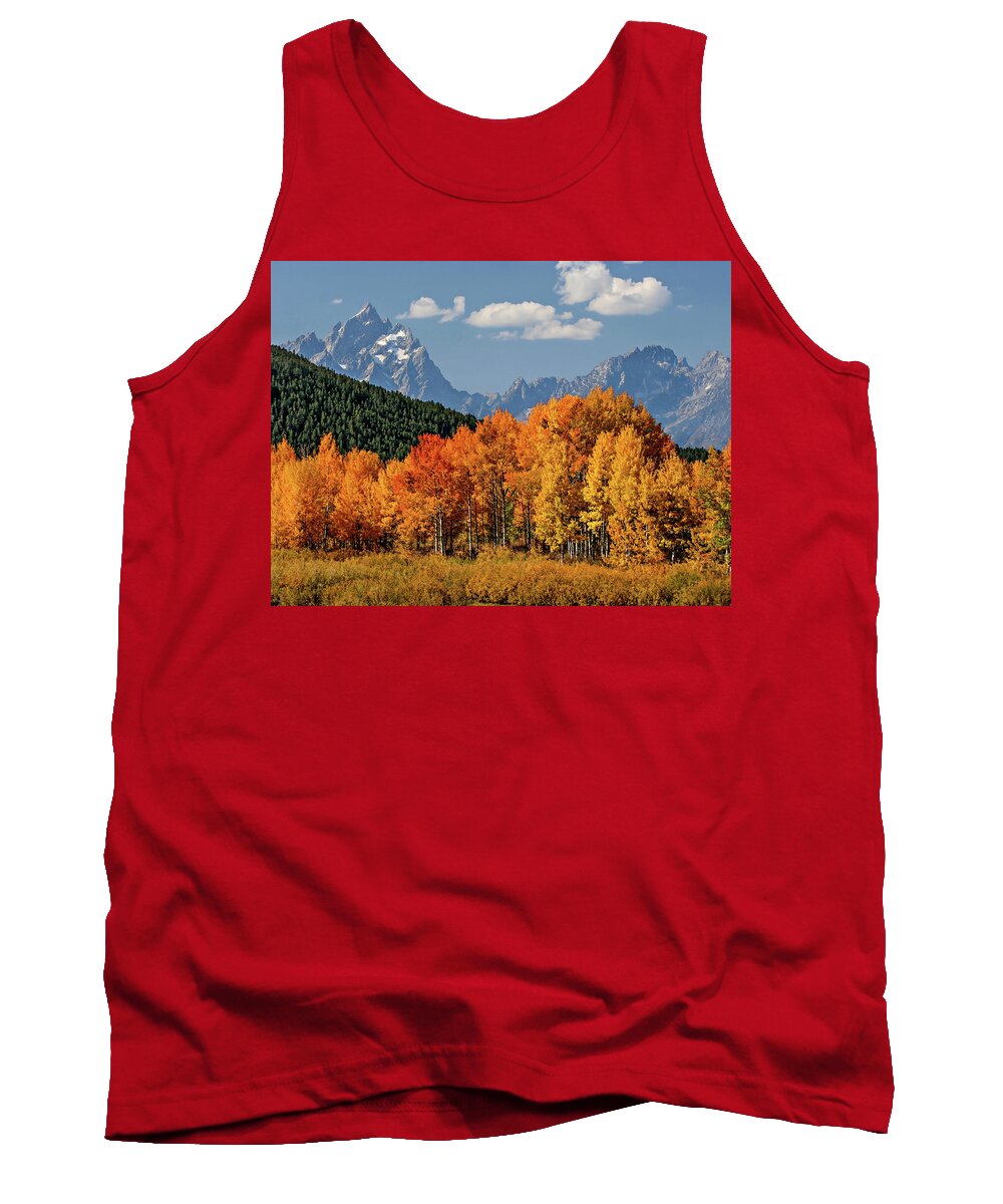 Fall Tank Top featuring the photograph Fall in the Tetons by Wesley Aston
